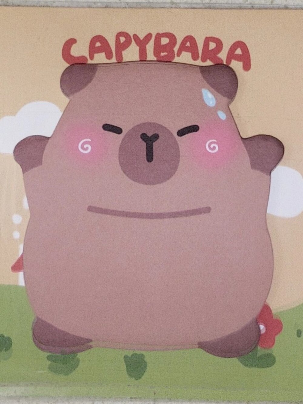 Excited Capybara mini sticky note memo pad set
